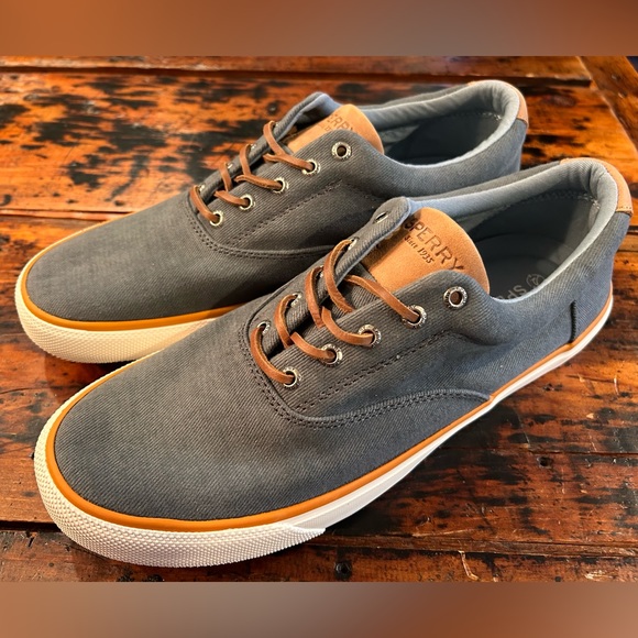 Sperry Striper Canvas Boat Shoe - Picture 1 of 4